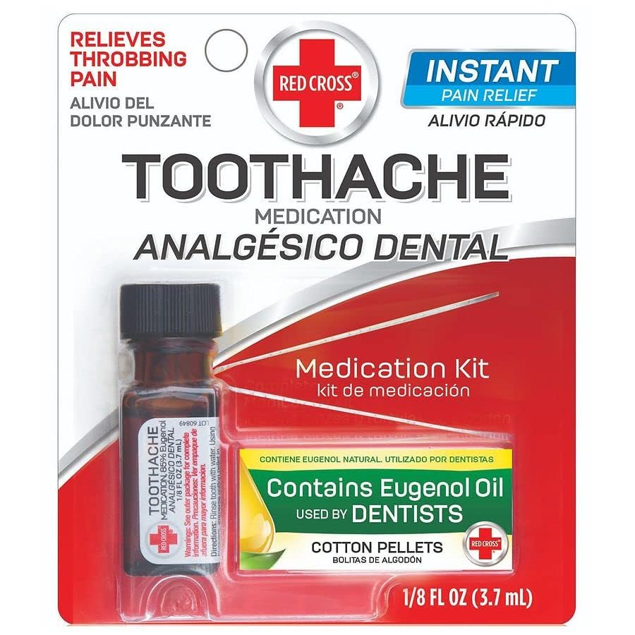 Red Cross Toothache Medication Drops - Fast-Acting Relief, 1 Retail Package