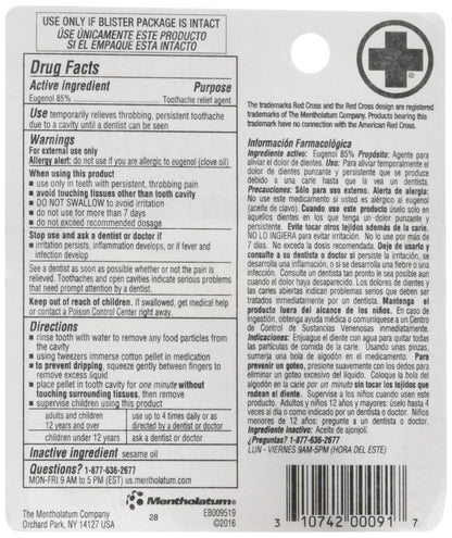 Red Cross Toothache Complete Medication Kit 0.12 oz Pack of 2