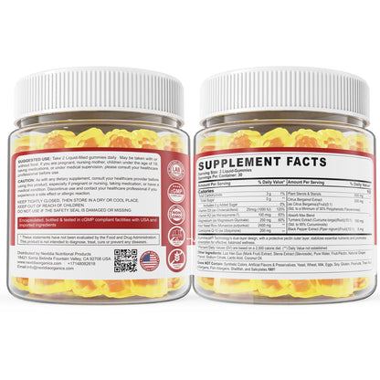 Red Yeast Rice Gummies 2400mg CoQ10 – Sugar-Free Vegan 60 Count | Cholesterol & Vascular Health