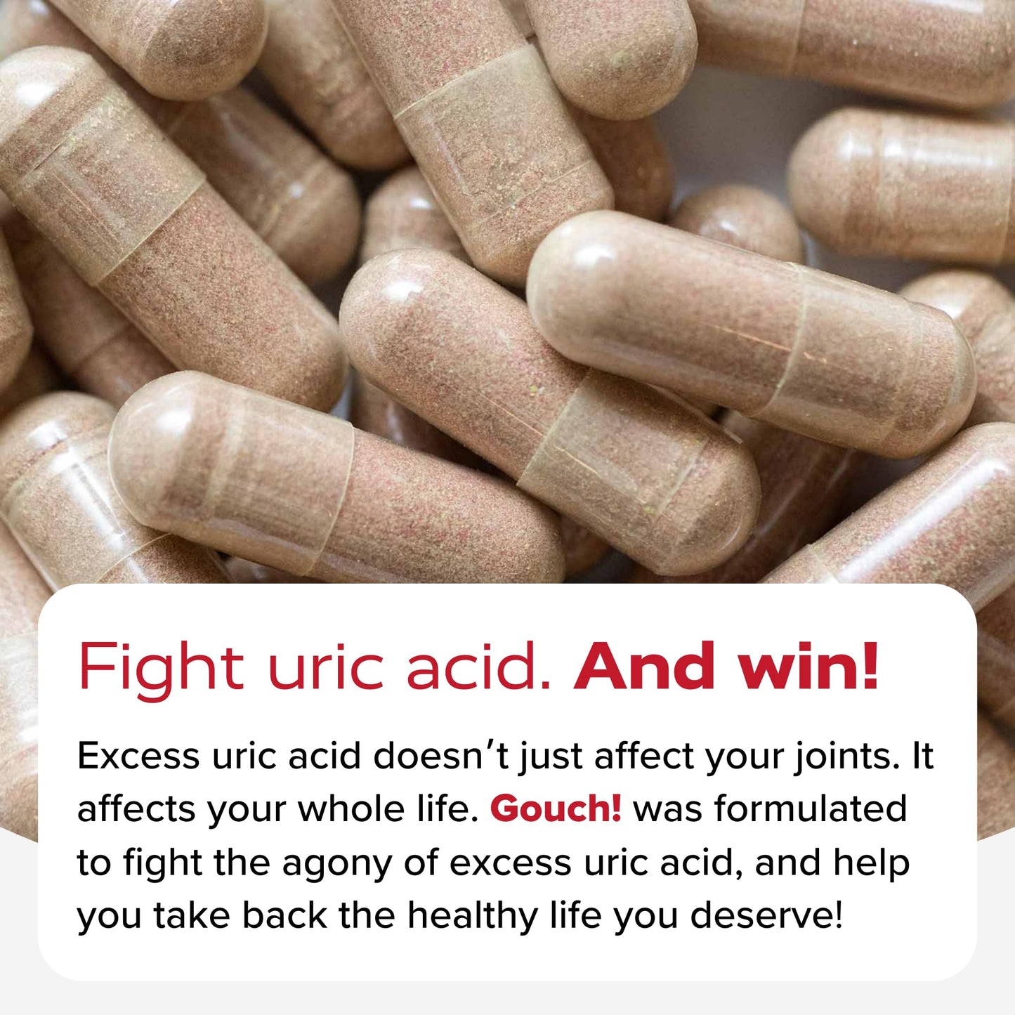 Redd Remedies Gouch! — Joint & Uric Acid Support with Tart Cherry & Quercetin | 120 Vegan Capsules