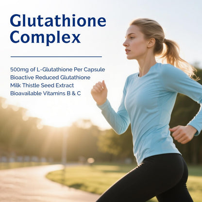 Innate Vitality Glutathione 500mg – Reduced Glutathione with Milk Thistle, Vitamin C, B Complex | 60 Capsules