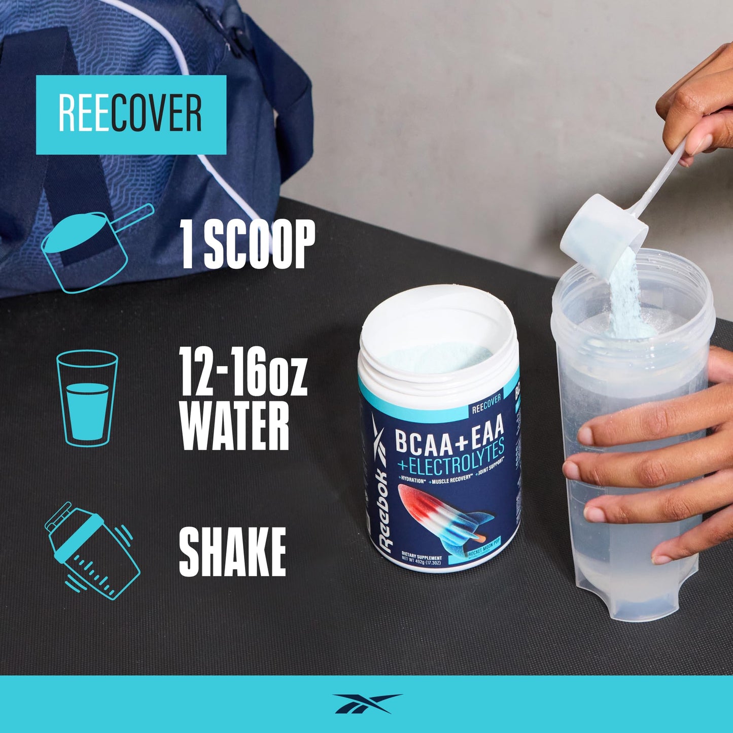 Reebok REECover Amino Acids + Electrolytes | 30 Servings, Strawberry Lemonade