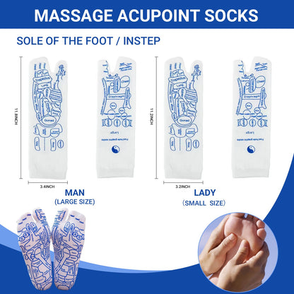 Reflexology Socks – Acupressure & Massage Tools (Large) for Fatigue Relief & Circulation