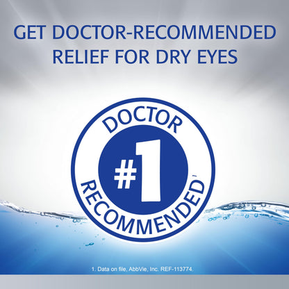 Refresh Optive Advanced Lubricant Eye Drops for Dry Eyes – 2 Count, 0.33 fl oz