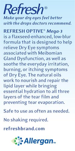 Refresh Optive Mega-3 Preservative-Free Eye Drops — 0.4 mL, 30 Single-Use Vials