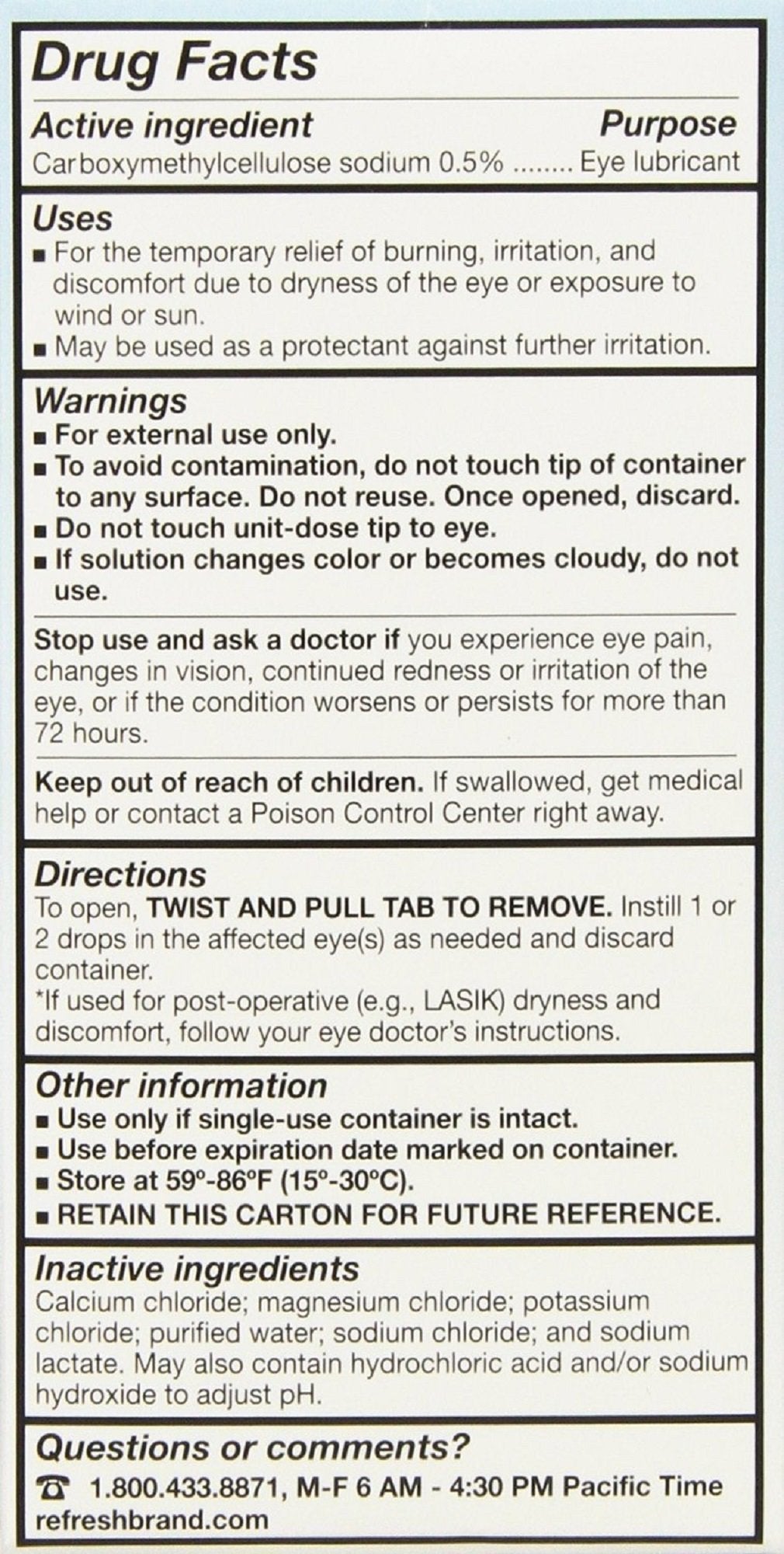 Refresh Plus Lubricant Eye Drops – 2-Pack, 100-Count Single-Use Vials