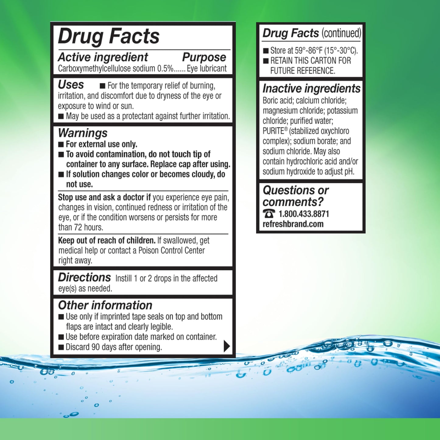 Refresh Tears Eye Drops – Original-Strength Lubricant for Dry Eyes (0.5 Fl Oz)