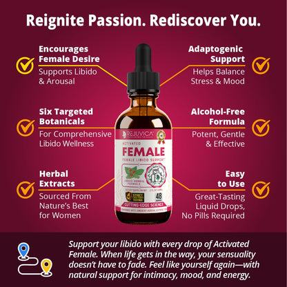 Rejuvica Health Activated Female – Advanced Female Libido Support (Liquid Delivery)