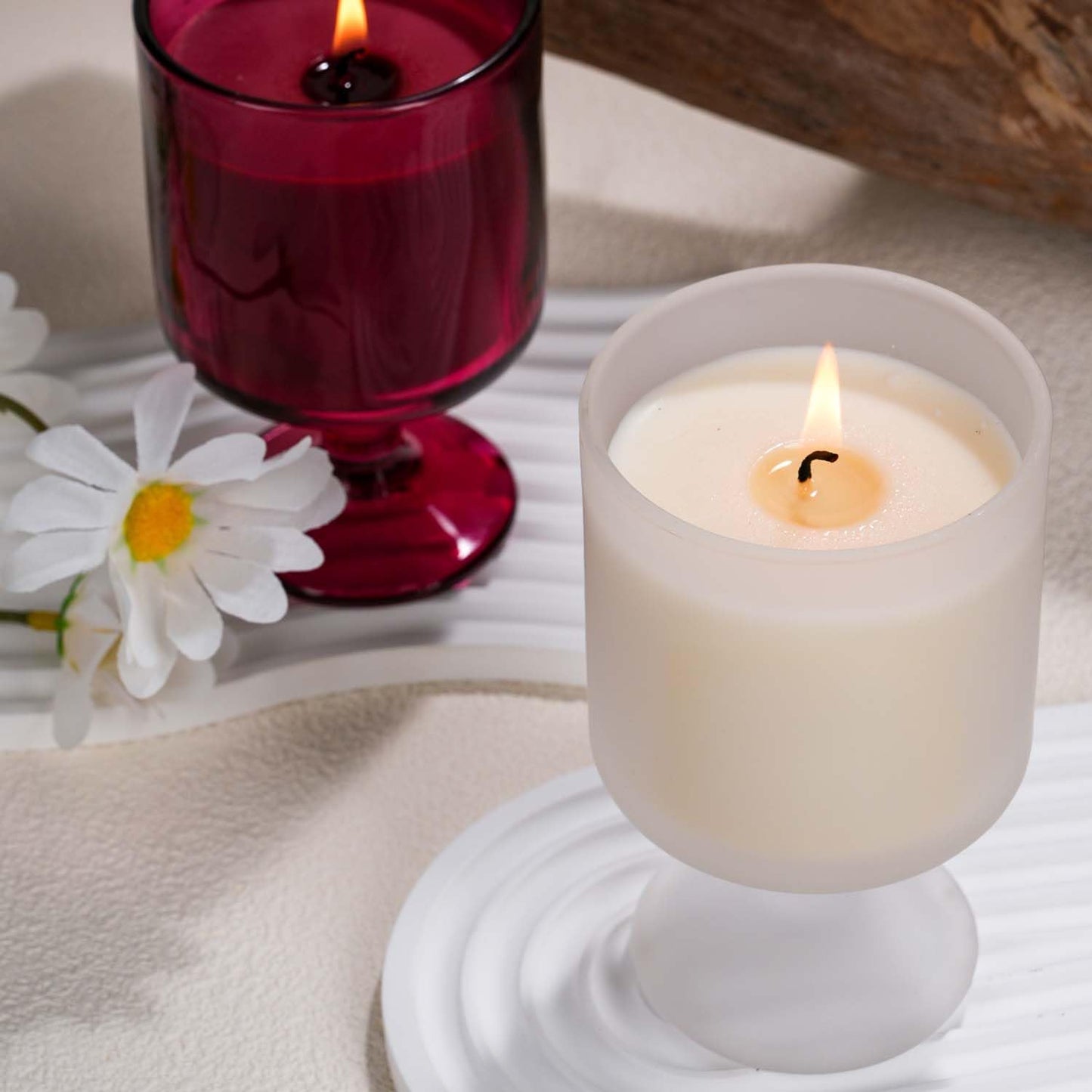 REKMO AMOY LANGYE Luxury Lemon & Basil Soy Candle – 6 oz, Non-Toxic, Long-Lasting Burn