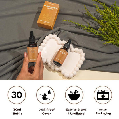 Folkulture Christmas Essential Oil for Diffuser – Frankincense & Myrrh 1.01 Fl Oz with Dropper