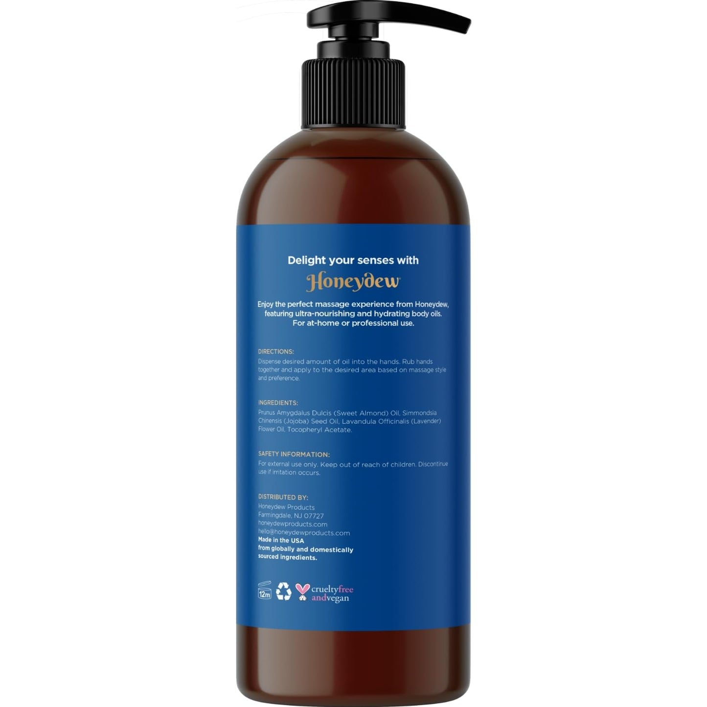 Relaxing Sore Muscle Massage Oil – Rosemary & Lavender, Sweet Almond | Vegan & Non-GMO