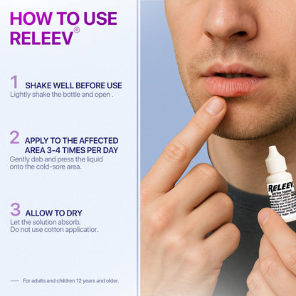 Releev 1 Day Cold Sore Treatment 6ml – Targeted Relief, Viracea Formula
