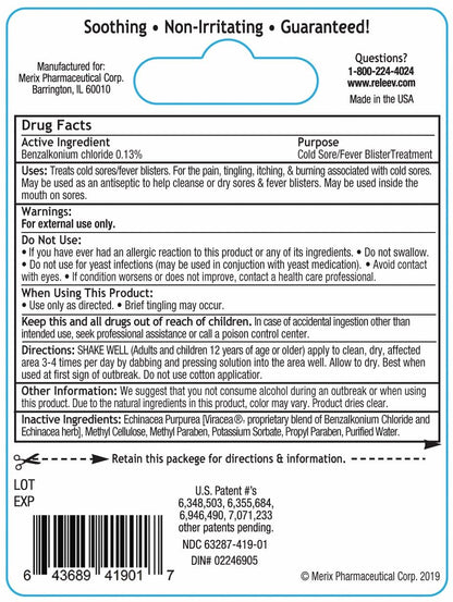 Releev 1 Day Cold Sore Treatment 6ml – Targeted Relief, Viracea Formula