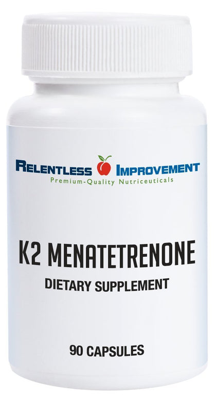 Relentless Improvement Vitamin K2 MK4 15,000 mcg — High-Potency, Soy-Free Vegi-Capsules