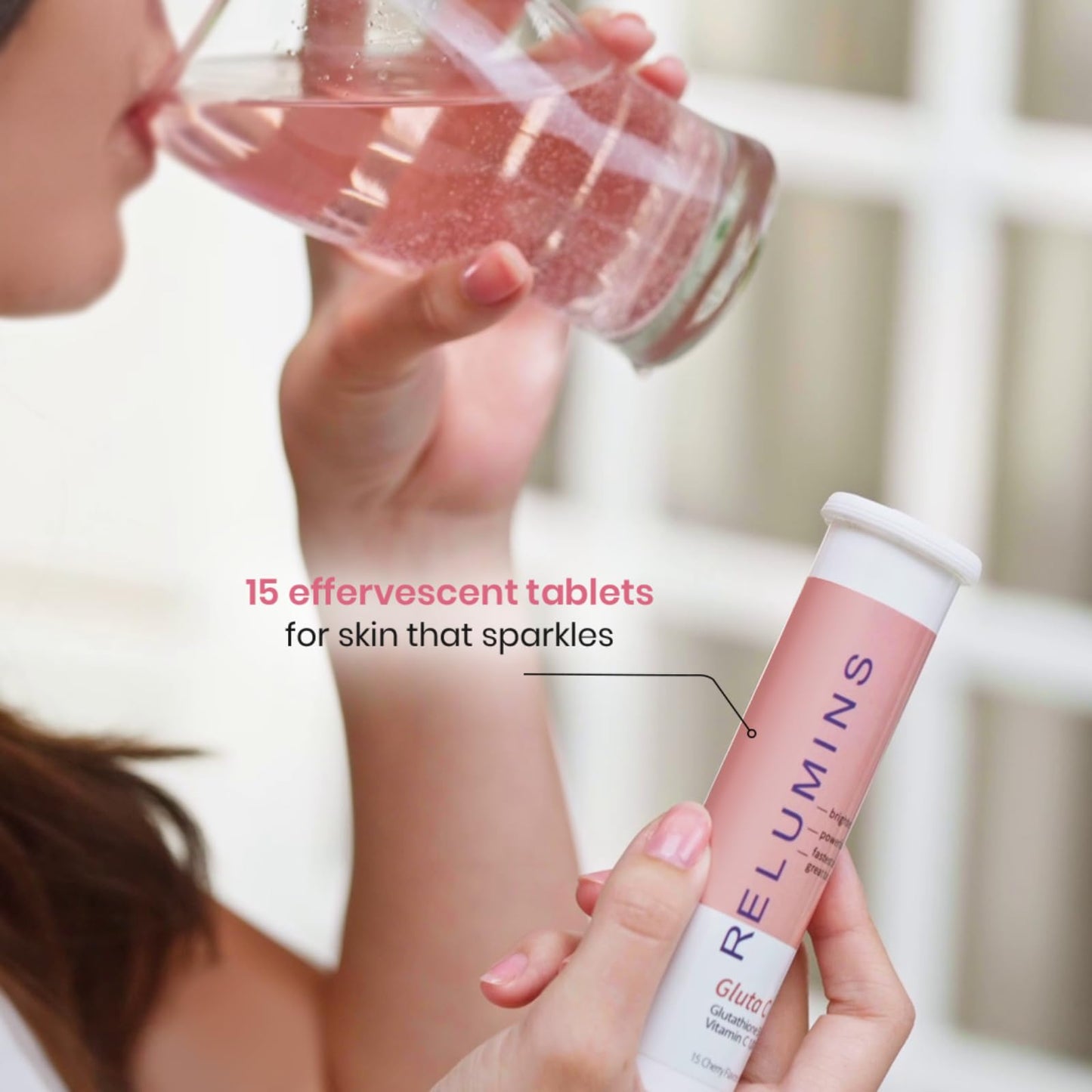 Relumins Gluta C Fizz - High-Dose Glutathione & Vitamin C | Cherry Flavor