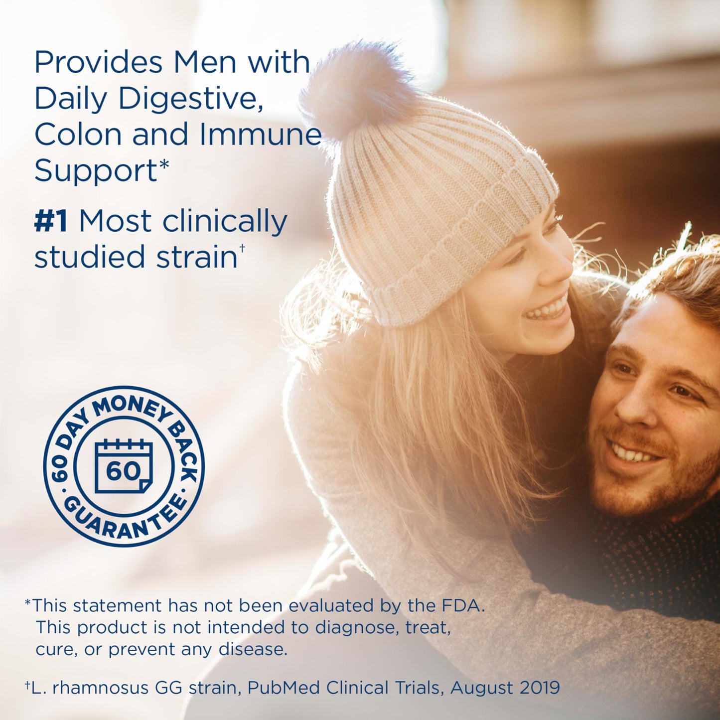 Renew Life Men's Care Probiotic Capsules – 90 Billion CFU, 12 Strains, 30 Count