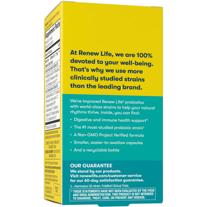 Renew Life Men's Care Probiotic Capsules – 90 Billion CFU, 12 Strains, 30 Count