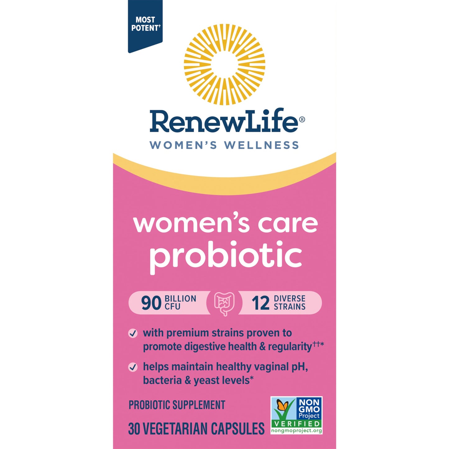 Renew Life Women's Probiotic Capsules - 90 Billion CFU, 12 Strains, 30 Count