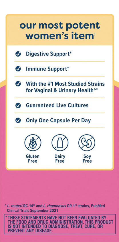 Renew Life Women's Probiotic Capsules - 90 Billion CFU, 12 Strains, 30 Count