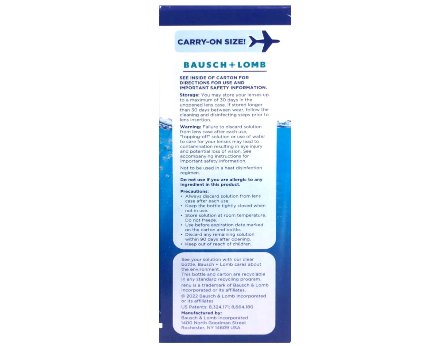 Renu Fresh Multi-Purpose Contact Lens Solution - 2 oz Travel Size (Pack of 4)