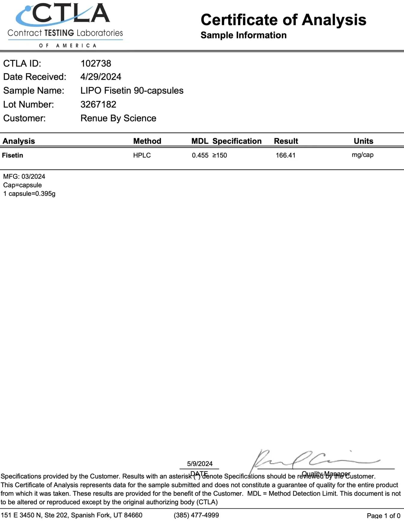 Renue By Science Fisetin - Liposomal 150mg per Serving | 90 Capsules | Senolytic, Bioavailable, USA Made