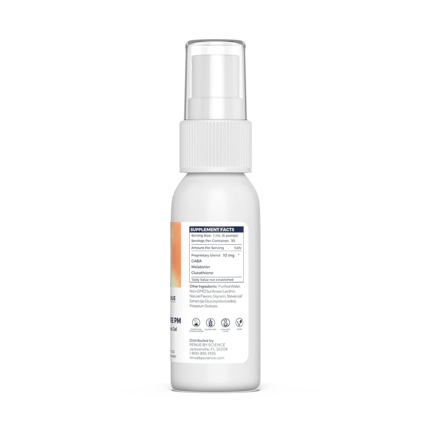 Renue By Science Restore PM | Liposomal Melatonin GABA Supplement Spray | 30ml Spray with Melatonin Glutathione & GABA 10mg - Sleep Aid Melatonin | Non-GMO | Made in The USA & Third Party Tested