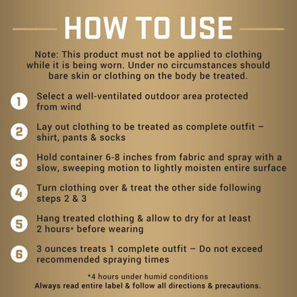 Repel Permethrin Clothing & Gear Insect Repellent – Aerosol Spray, 6.5 fl oz, Pack of 6