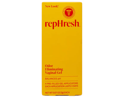RepHresh Vaginal Gel – Odor Elimination & pH Balance (Pack of 2, 4 Applicators)