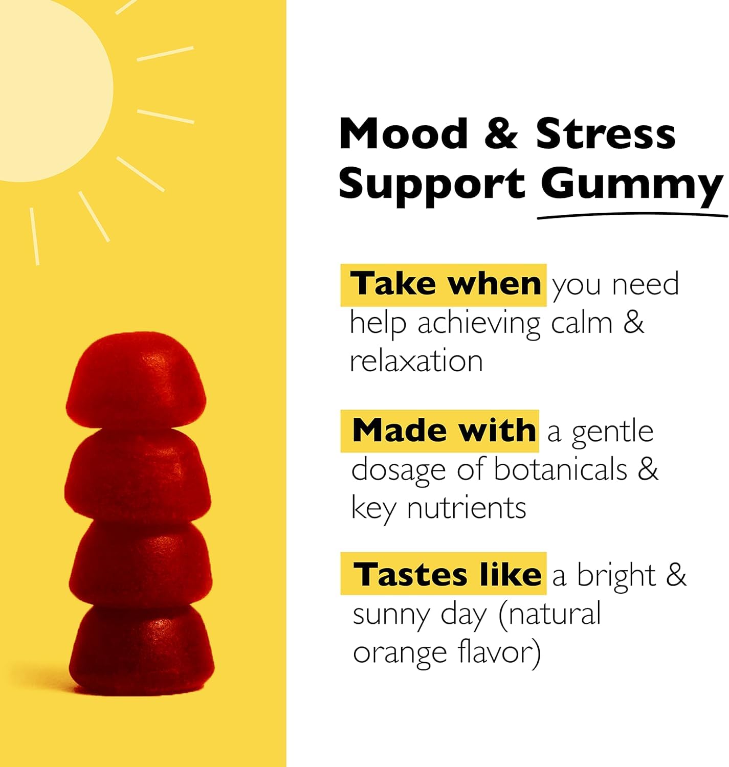 RESCUE Bach Plus Mood & Stress Gummies – Daytime Calm, Vegan, 3-Pack