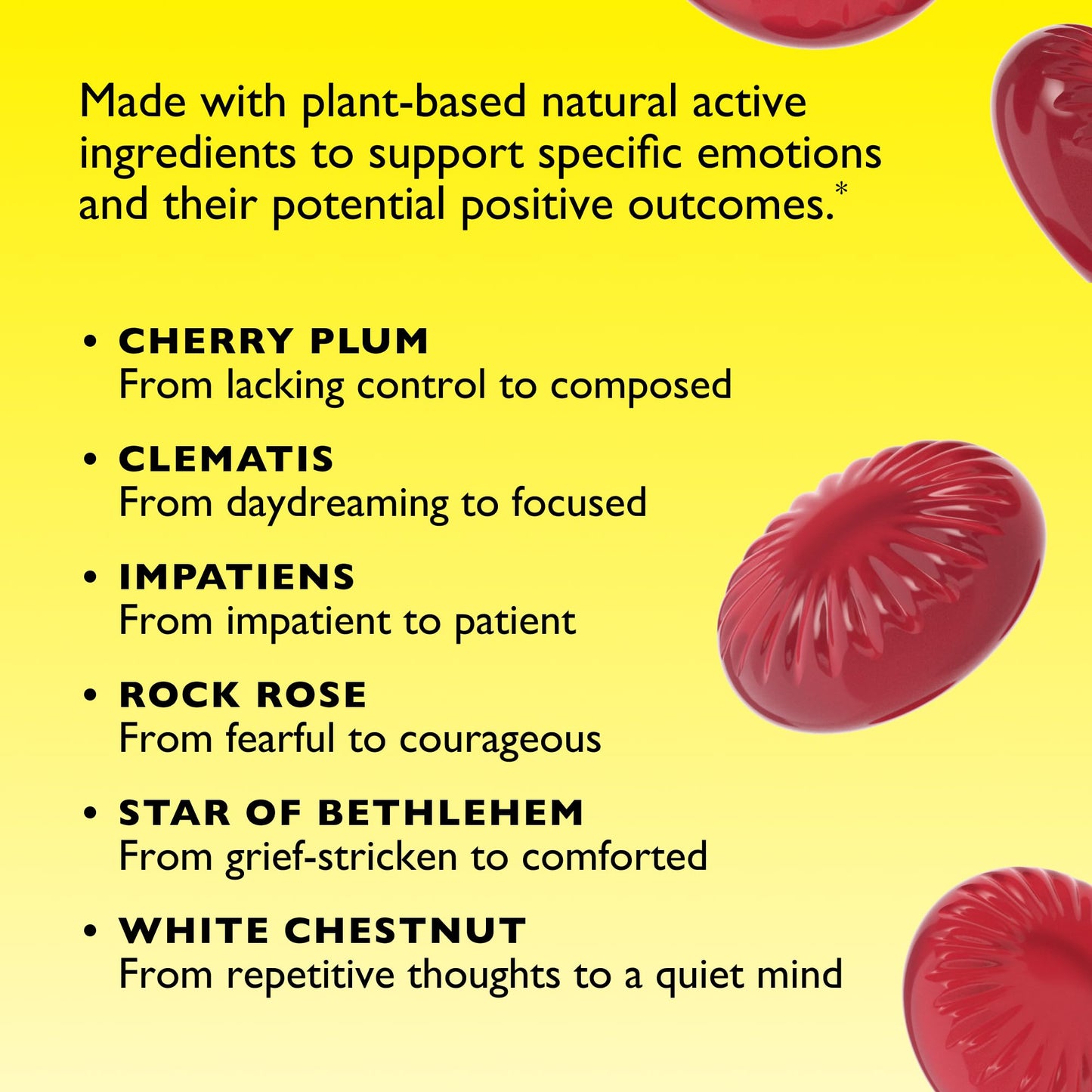 RESCUE Bach Sleep Pastilles – Melatonin-Free Black Currant Nighttime Lozenges (6 Pack)