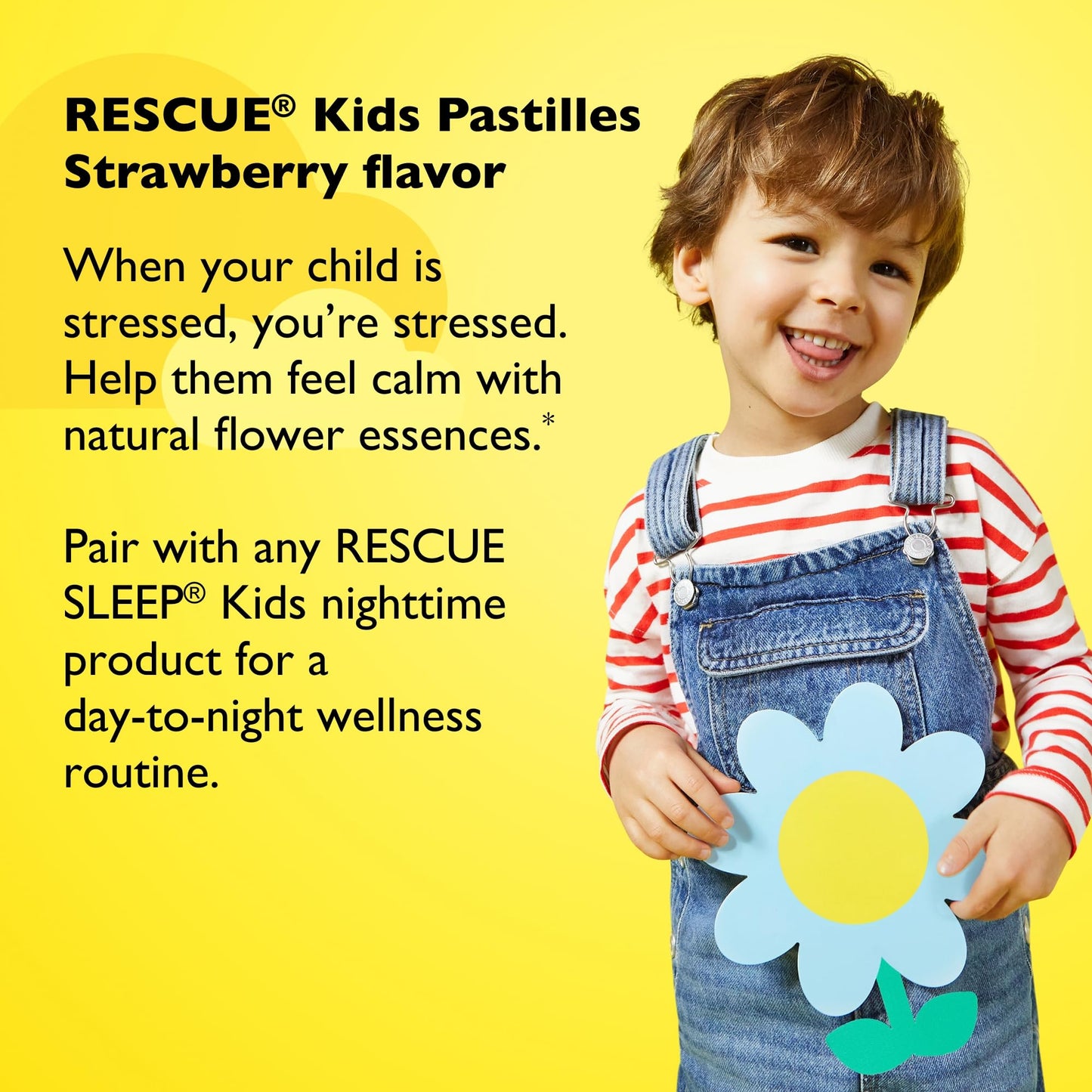 RESCUE Kids Pastilles – Natural Strawberry Stress Relief for Children | Calming Homeopathic Flower Essences