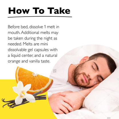 RESCUE Sleep Liquid Melts - No Melatonin, Natural Orange Vanilla, 3 Pack (28 Count Each)