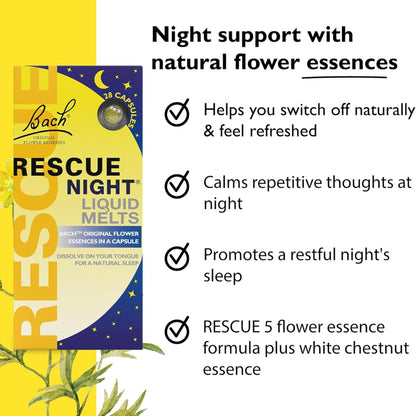 BACH RESCUE SLEEP Liquid Melts – Natural Sleep Aid, Melatonin-Free | Orange Vanilla