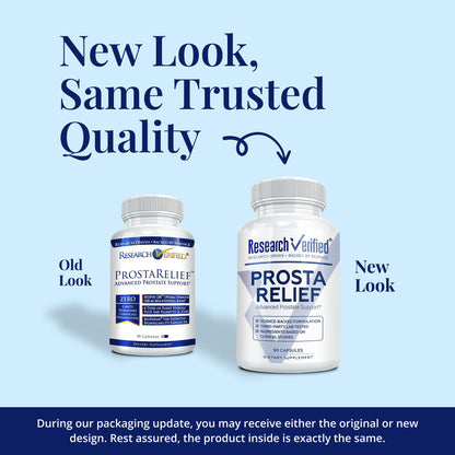 Research Verified ProstaRelief - Saw Palmetto & Bioperine – Prostate & Urinary Health (90 Capsules)