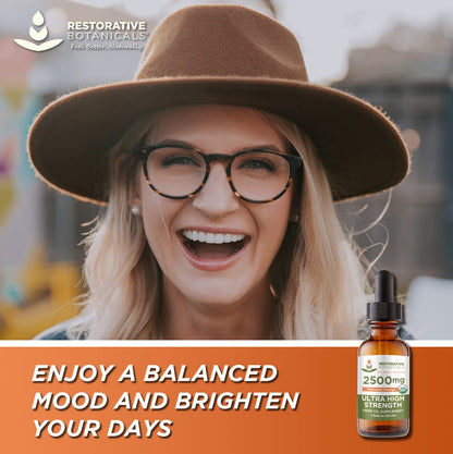 Restorative Botanicals Hemp Oil 2500mg Mandarin Orange - 60 Servings