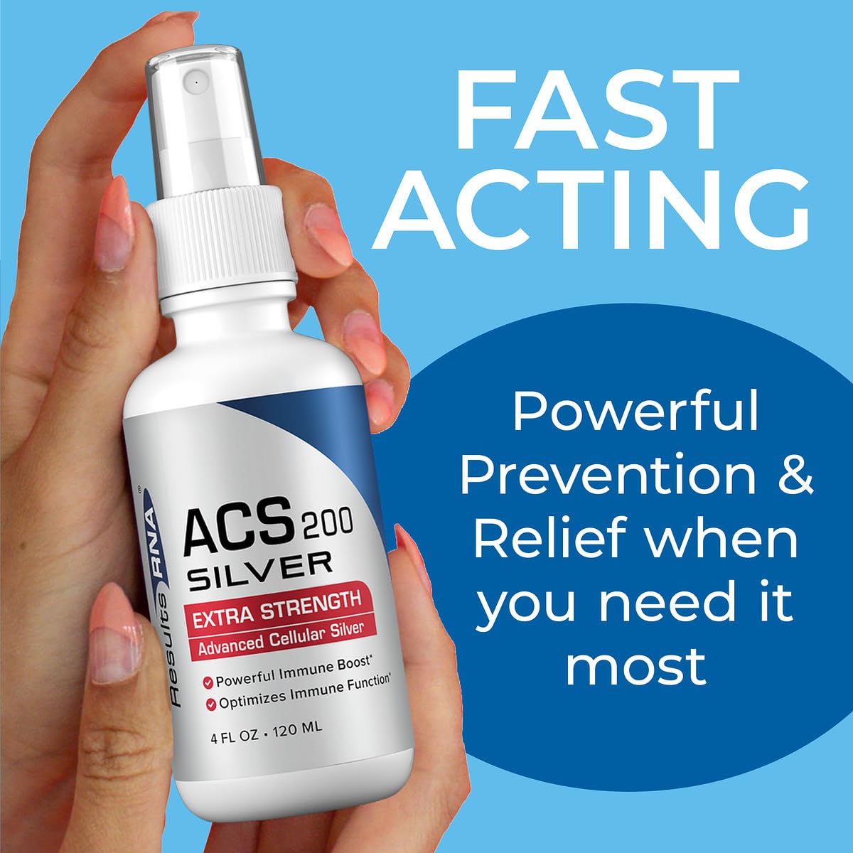 Results RNA ACS 200 Silver Extra Strength Immune Support – Doctor-Recommended Intra-oral Spray (4 oz)