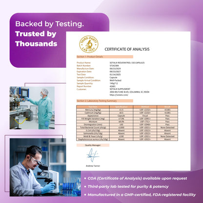 Resveratrol with Grape Seed + Quercetin, Berberine & Milk Thistle - USA Made