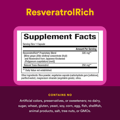 ResveratrolRich by Natural Factors - Super Strength Resveratrol Concentrate - 60 Capsules