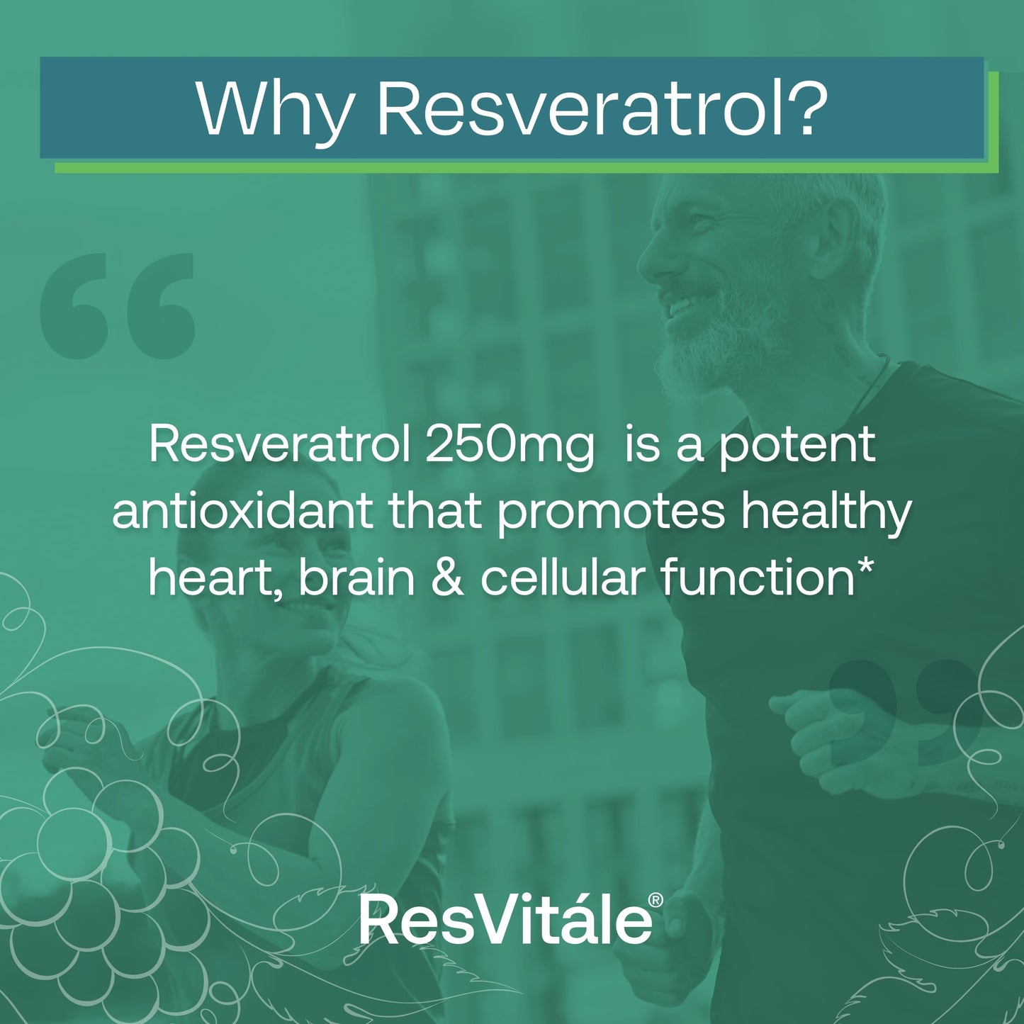 ResVitále Resveratrol 250 mg - 120 Veggie Capsules | Longevity