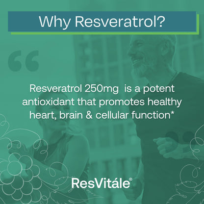 ResVitále Resveratrol 250 mg - 120 Veggie Capsules | Longevity