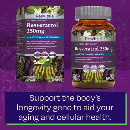 ResVitále Resveratrol 250 mg - 120 Veggie Capsules | Longevity