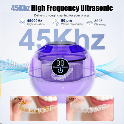 Retainer Cleaner Machine 45kHz Ultrasonic – 200ML, 3 Cleaning Modes