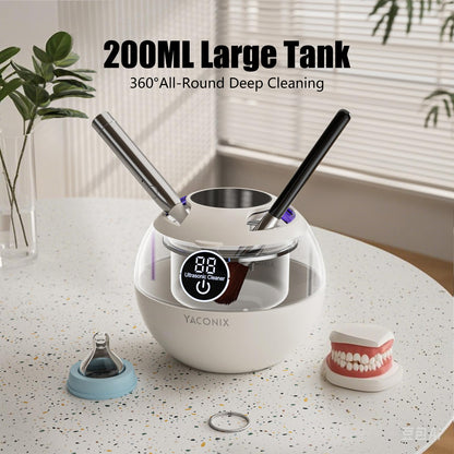 Retainer Cleaner Machine 45kHz Ultrasonic – 200ML, 3 Cleaning Modes