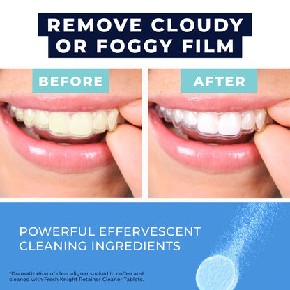 Retainer Cleaner Tablets 120 | Invisalign, Denture & Dental Appliance Cleaner - 4 Month Supply
