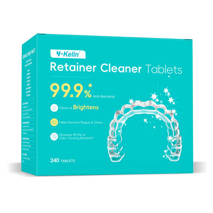 Retainer Cleaner Tablets Minty Fresh - 240 Count | Denture & Invisalign Cleaner