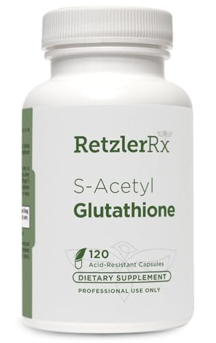 RetzlerRx S-Acetyl Glutathione Supplement 100 mg • Made in USA • Antioxidant Support