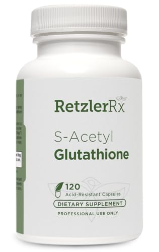 RetzlerRx S-Acetyl Glutathione Supplement 100 mg • Made in USA • Antioxidant Support