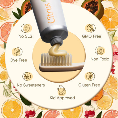 Revitin Toothpaste | Fluoride-Free Prebiotic Citrus Tooth Gel | No SLS, Gluten Free, Dye Free, GMO Free, No Sweeteners | Non-Toxic, Kid Approved | Pack of 5