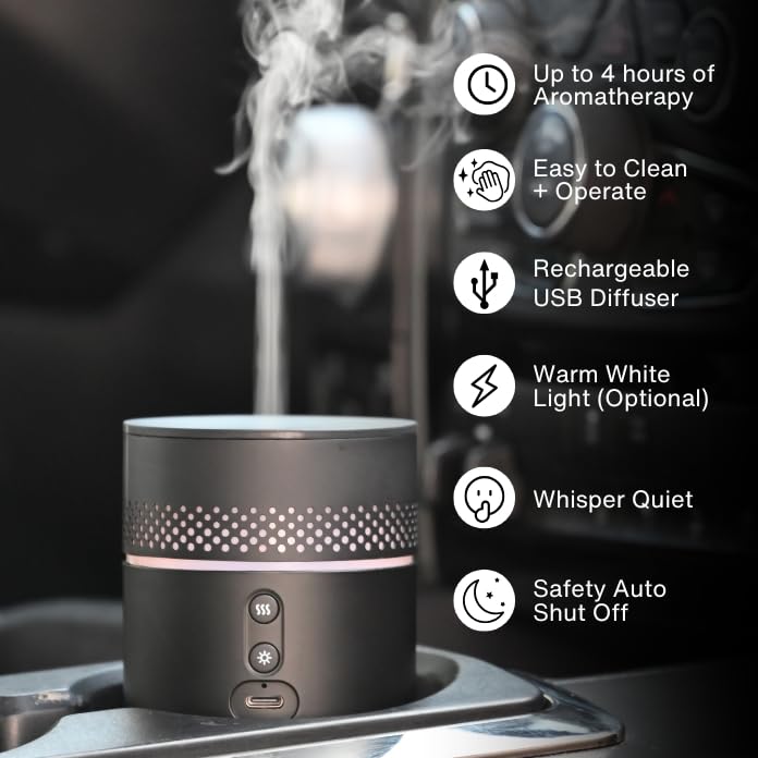 Forte Rechargeable Diffuser by Revive Essential Oils — Portable Car & Home Ultrasonic Diffuser