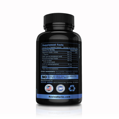 Revive Herbs Melatonin GABA L-Theanine – 60 Veggie Capsules (2-Pack)